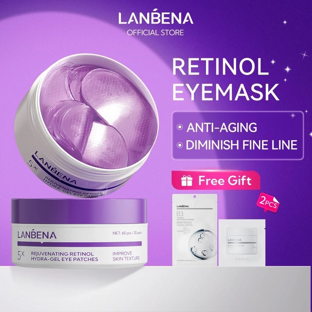 Microneedle Patch Eye - LANBENA Retinol Masker Mata Anti Kerutan
