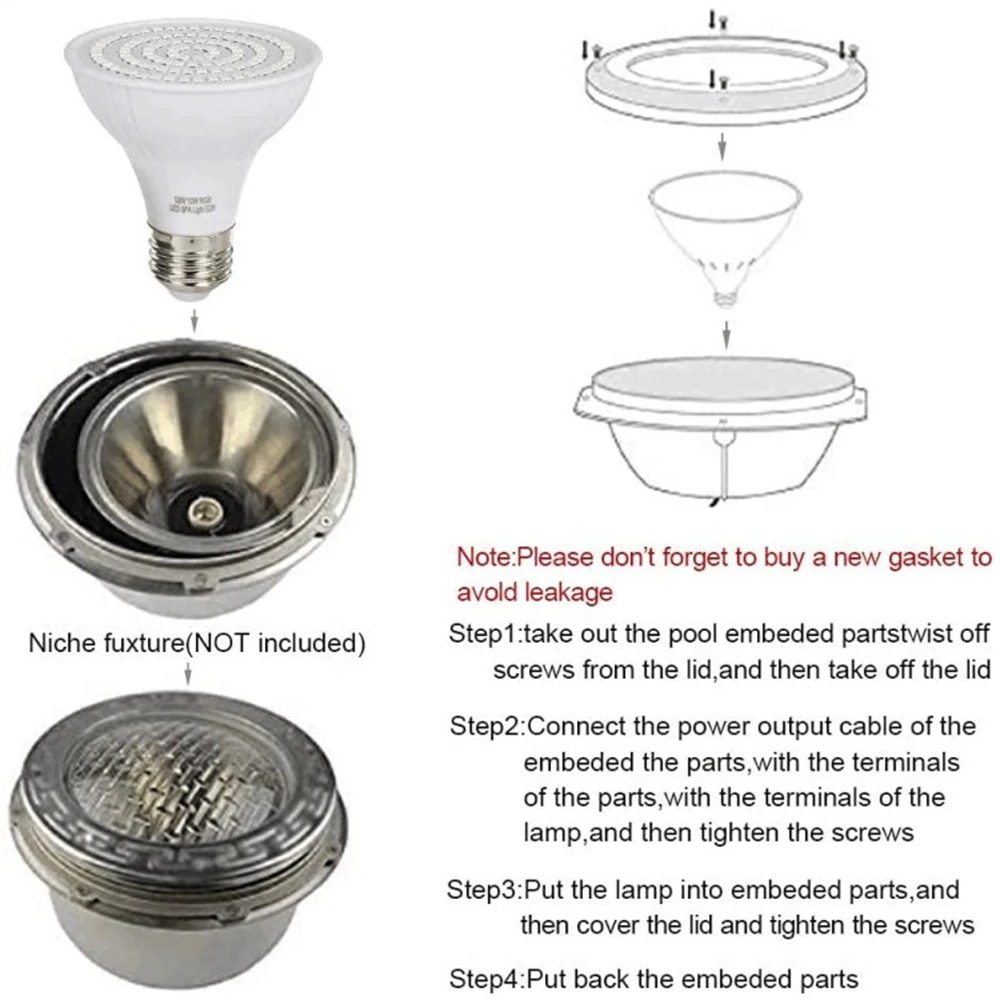 Lampu Kolam Renang LED RGB E27 - Xy Spa & Wellness Reviews ulasan dan harga