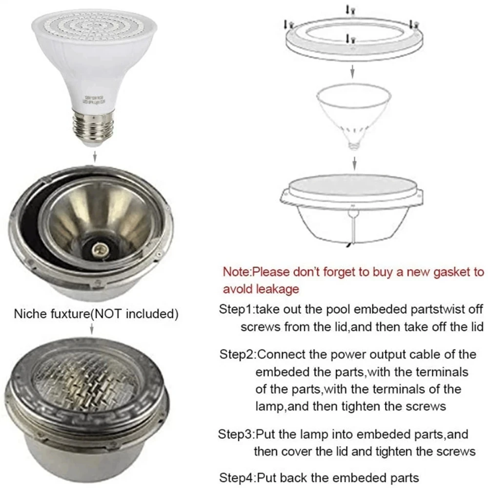 Lampu Kolam Renang LED E27 E26 - Xy Spa & Wellness Reviews ulasan dan harga